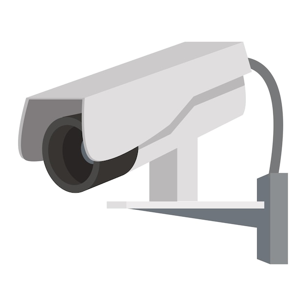 Vecteur icône de vecteur de caméra de sécurité cctv