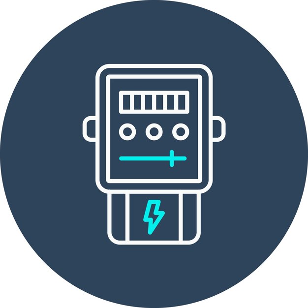 Icône De Vecteur De Compteur électrique Peut être Utilisée Pour L'icône D'outils D'électricien