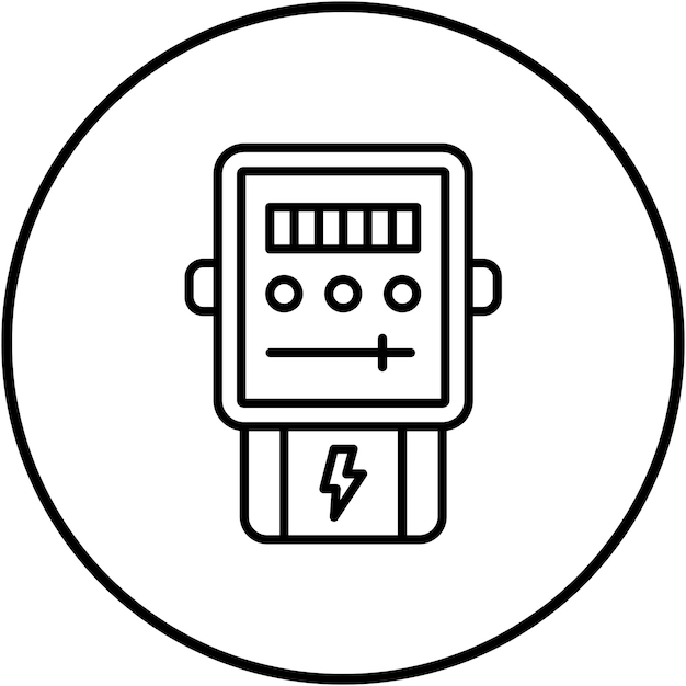 Vecteur icône de vecteur de compteur électrique peut être utilisée pour l'icône d'outils d'électricien