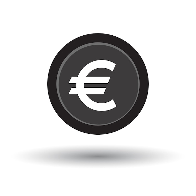 Icône de vecteur de croissance pièce euro