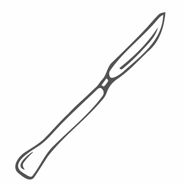 Vecteur icône de vecteur de doodle scalpel. dessin croquis illustration ligne dessinée à la main.