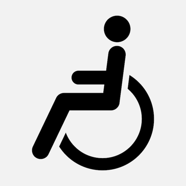 Vecteur icône de vecteur de fauteuil roulant2