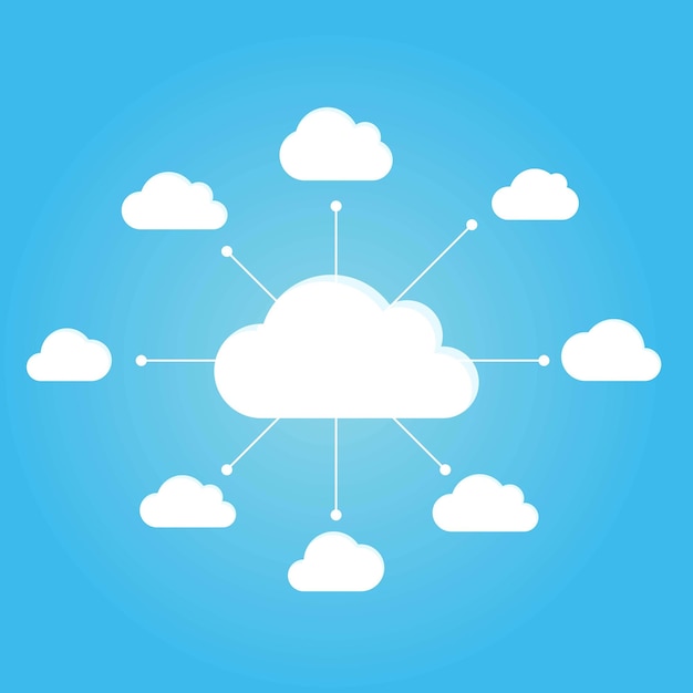 Vecteur icône de vecteur informatique en nuage