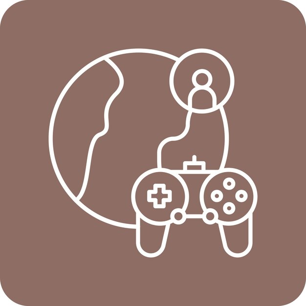 Vecteur icône de vecteur de jeu global peut être utilisée pour l'icône de jeu en ligne