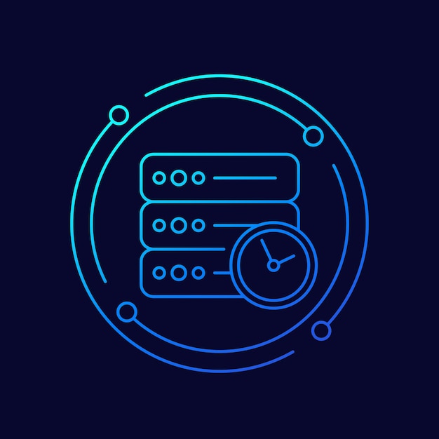 Icône De Vecteur De Ligne De Temps De Réponse Du Serveur