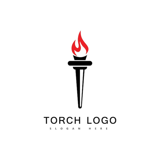 Icône De Vecteur De Logo De Feu De Torche