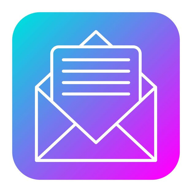 Icône de vecteur de messagerie Peut être utilisée pour l'icône de communication et de médias