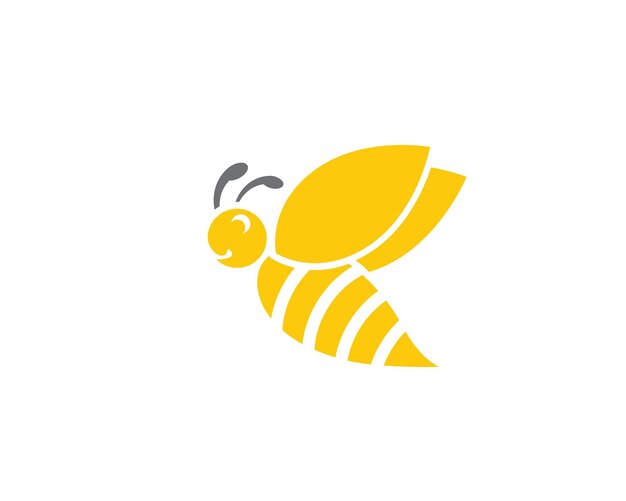 Icône De Vecteur De Modèle De Logo D'abeille