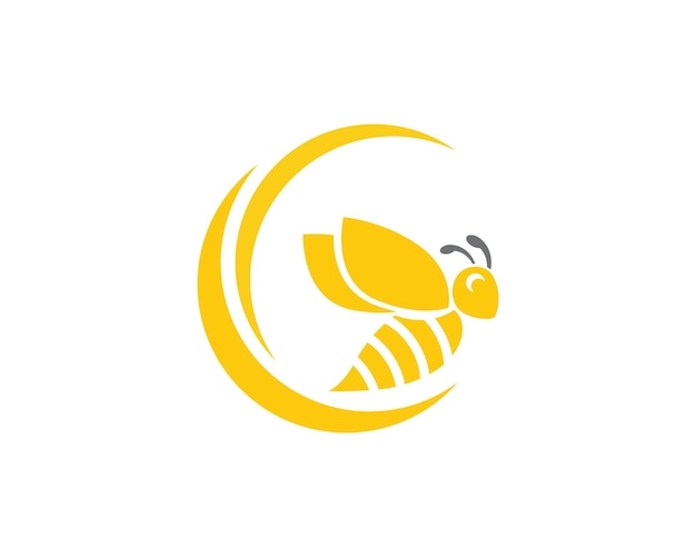 Icône De Vecteur De Modèle De Logo D'abeille