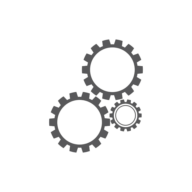 Vecteur icône de vecteur de modèle de logo d'engrenage