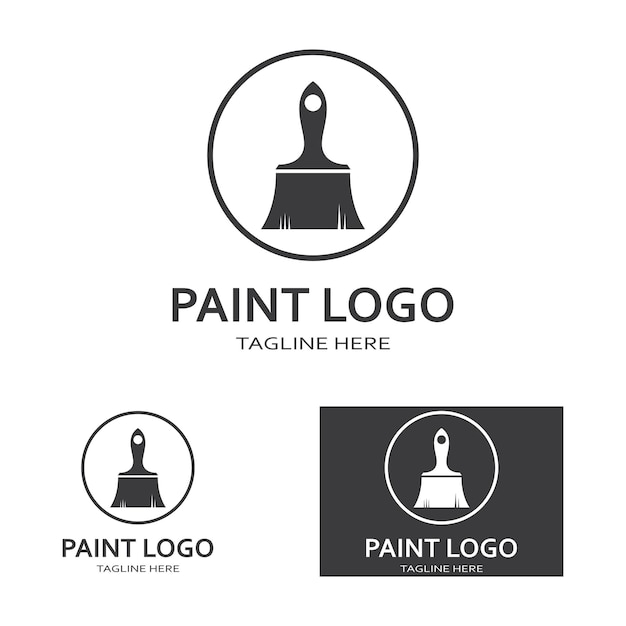 Vecteur icône de vecteur de modèle de logo de peinture