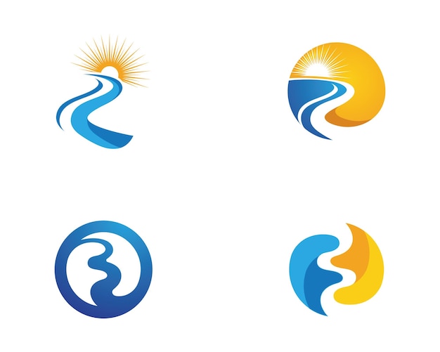 Icône De Vecteur De Modèle De Logo De Rivière