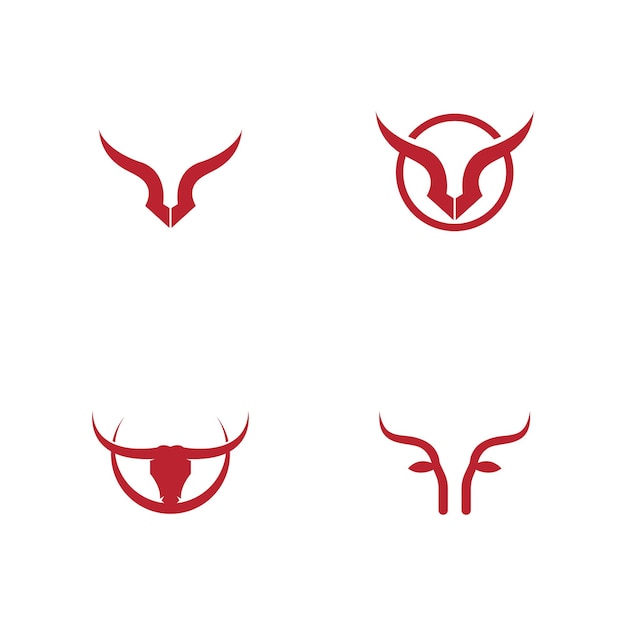 Icône De Vecteur De Modèle De Logo De Vache