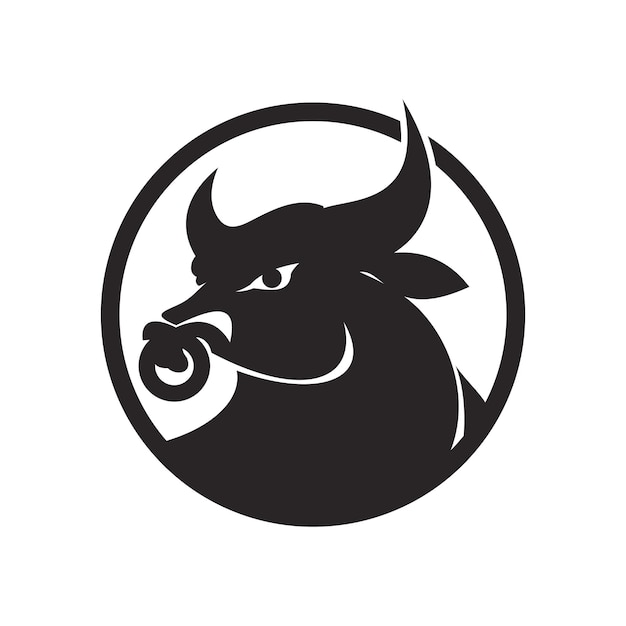 Icône De Vecteur De Modèle De Logo De Vache