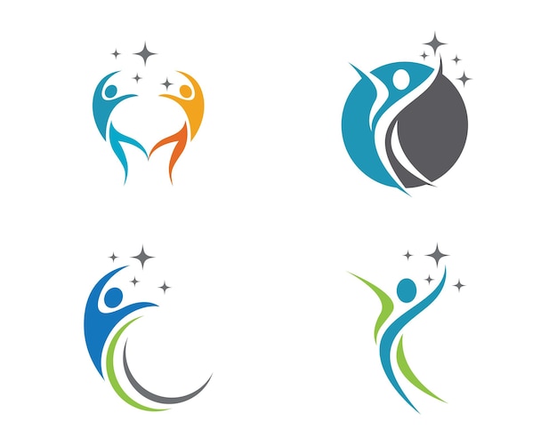 Icône De Vecteur De Modèle De Vie Saine Logo
