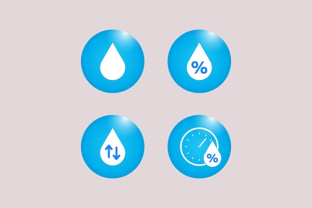 Icône De Vecteur De Niveau D'humidité