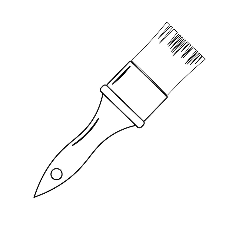 Vecteur icône de vecteur de pinceau symbole plat populaire et simple pour le logo de l'application mobile web et graphique