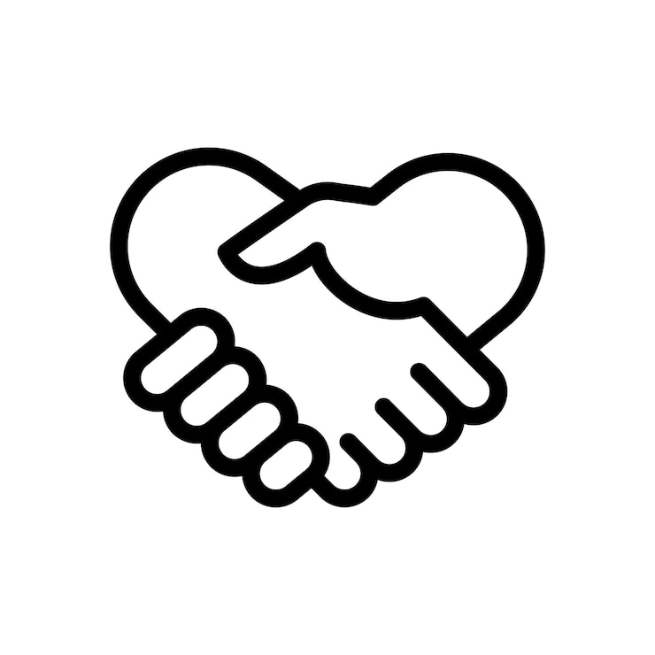 Vecteur icône de vecteur de poignée de main. symbole de la poignée de main. icône de poignée de main amicale.