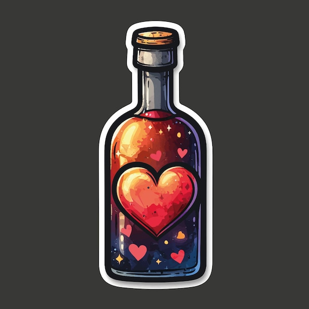 Icône de vecteur de potion d'amour