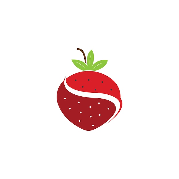 Icône de vecteur pour le modèle logo fraise