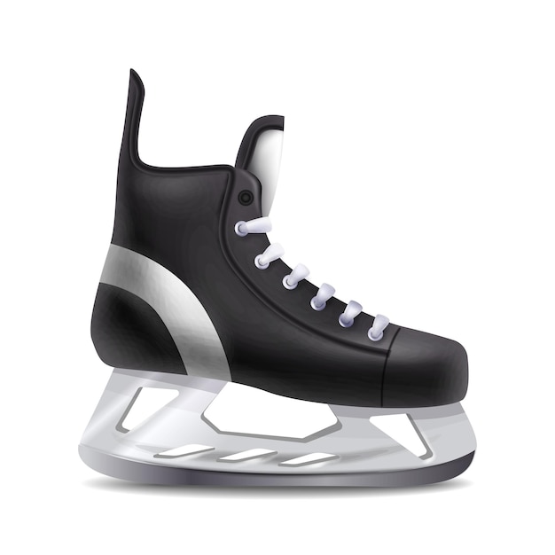 icône de vecteur réaliste. Patins à roulettes de hockey.