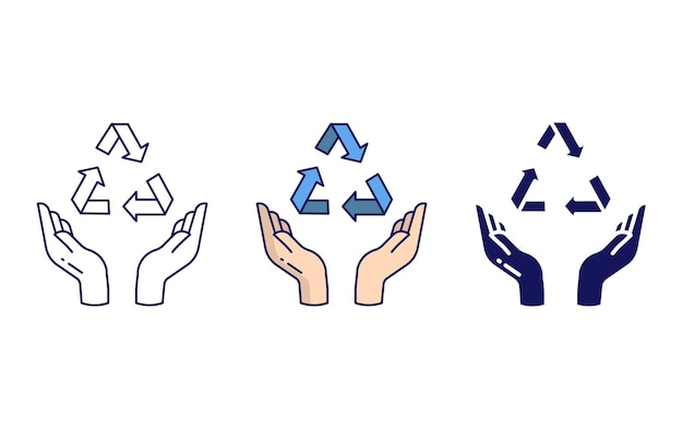 Icône de vecteur de recyclage