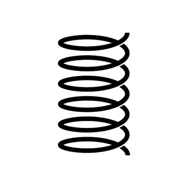 Vecteur icône de vecteur de ressort en spirale