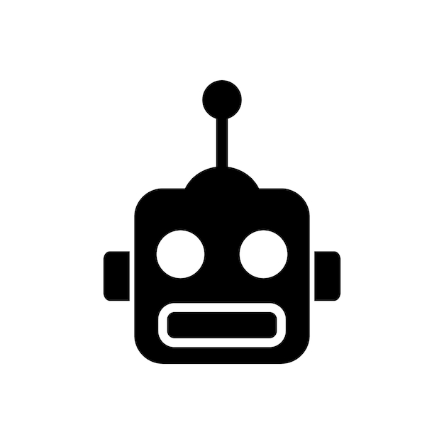 icône de vecteur de robot tête