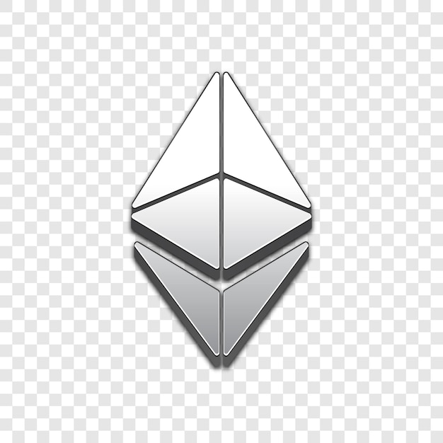 Icône de vecteur de style 3d tendance pièce Ethereum