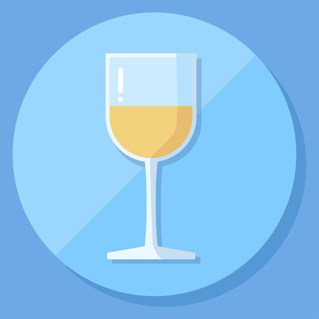 Vecteur icône de vecteur de verre à vin blanc