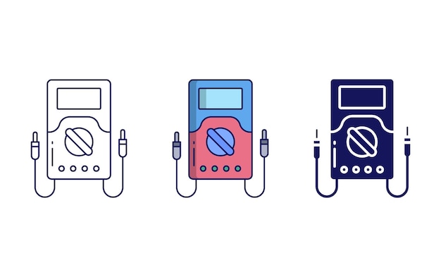 Icône De Vecteur De Voltmètre