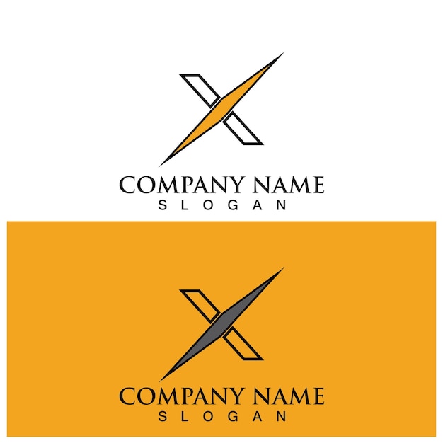 Icône De Vecteur X Lettre Logo Template