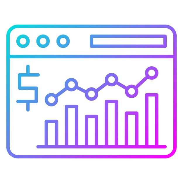 Icône vectorielle d'analyse de site Web Peut être utilisée pour le jeu d'icônes bancaire et financière