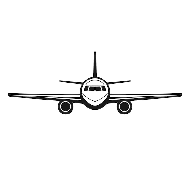 icône vectorielle d'avions sur fond blanc logo vectoriel d'avion