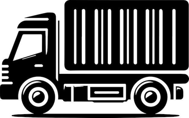 Vecteur icône vectorielle d'un camion de fret icône de camion vectorielle de livraison gratuite