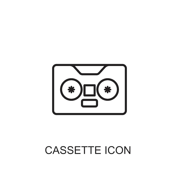 Icône vectorielle de la cassette