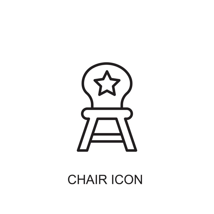 Vecteur icône vectorielle de la chaise