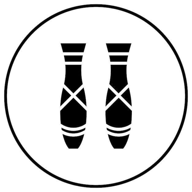 L'icône vectorielle des chaussures de ballet peut être utilisée pour le jeu d'icônes de divertissement