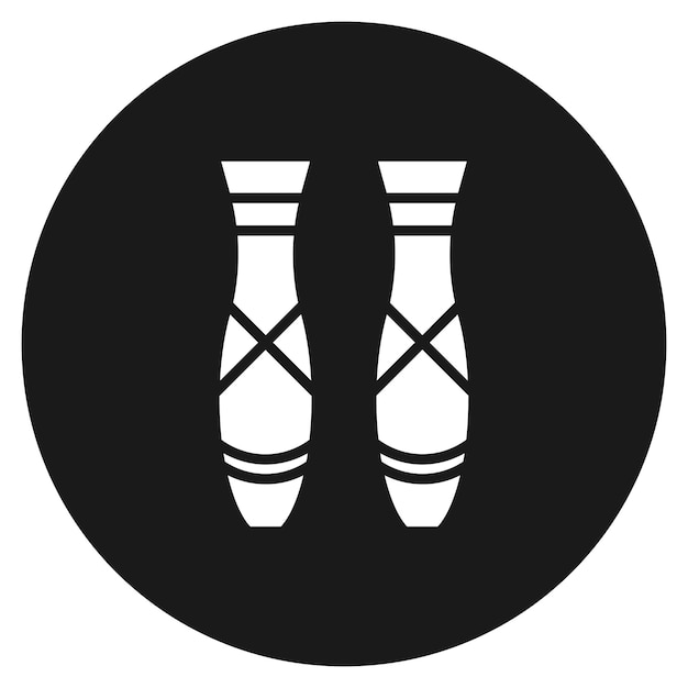 L'icône vectorielle des chaussures de ballet peut être utilisée pour le jeu d'icônes de divertissement