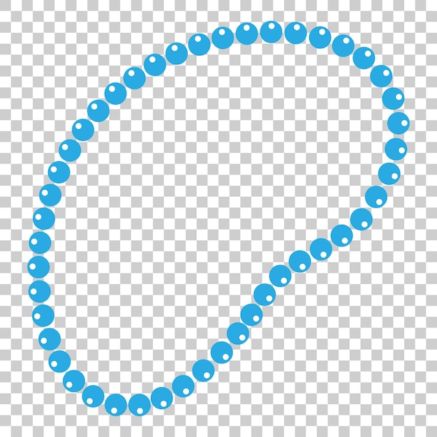 Icône Vectorielle De Collier De Perles Dans Un Style Plat Illustration De Perles De Mardi Gras Sur Un Fond Transparent Isolé Concept D'entreprise De Bijoux