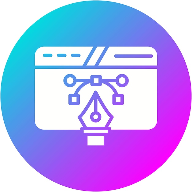 Icône vectorielle de concepteur graphique Peut être utilisée pour le jeu d'icônes de journalisme