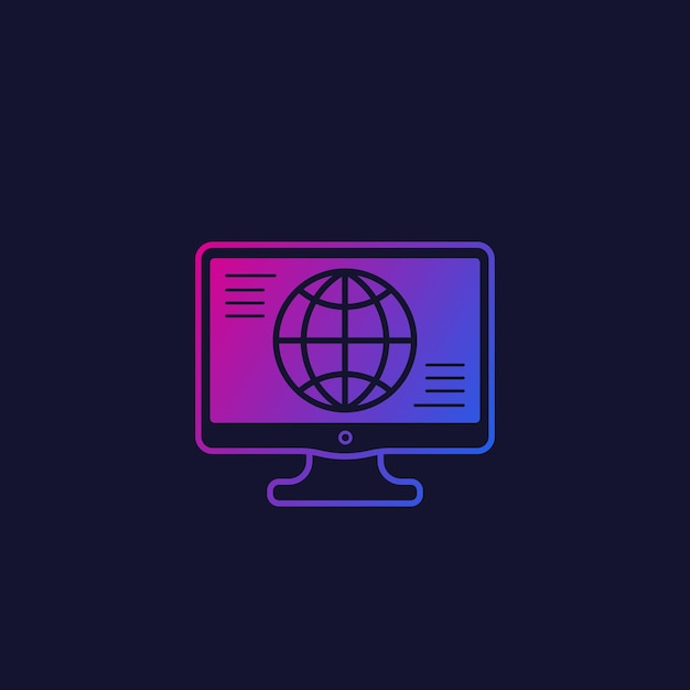 icône vectorielle de connexion Internet au réseau