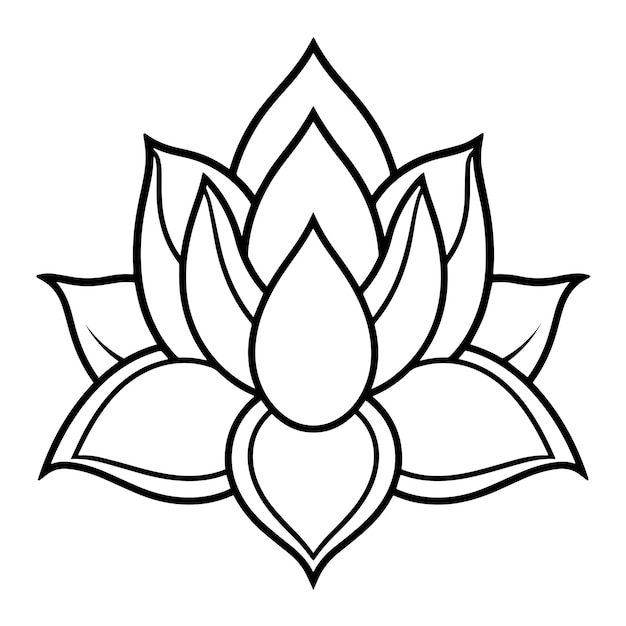 Icône vectorielle contournée par Lily parfaite pour les dessins graphiques à thème floral