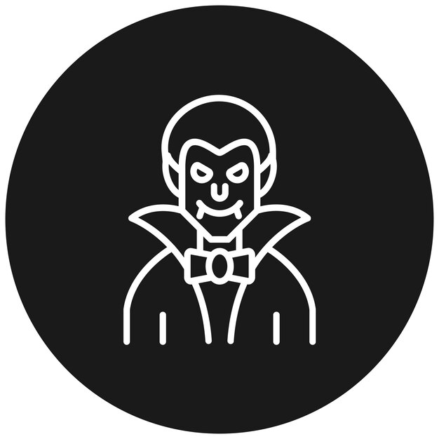Vecteur l'icône vectorielle de dracula peut être utilisée pour l'icône d'halloween