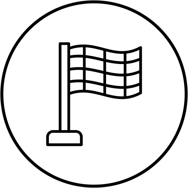 L'icône vectorielle des drapeaux à carreaux peut être utilisée pour l'icône de course automobile