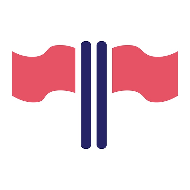 Vecteur l'icône vectorielle des drapeaux de l'icône de la diplomatie