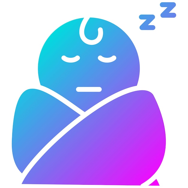 Vecteur l'icône vectorielle du bébé endormi peut être utilisée pour l'icône de la douche de bébé