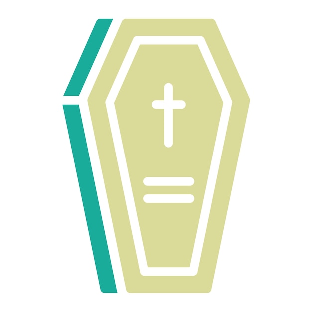 L'icône vectorielle du cercueil de l'icône du Wild West