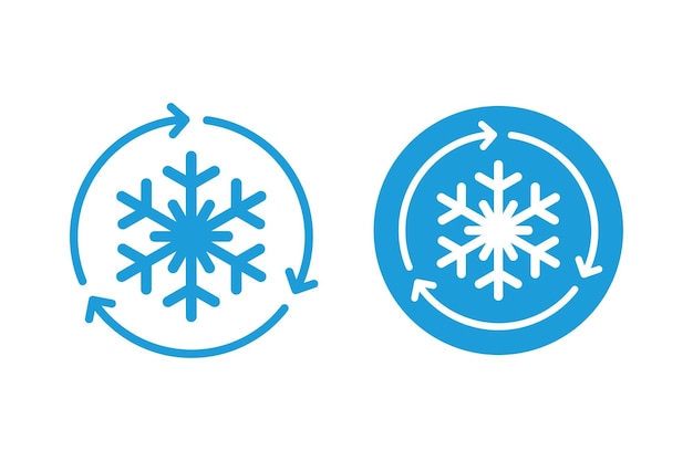 Vecteur icône vectorielle du climatiseur et illustration de l'icône plate du vecteur de congélation