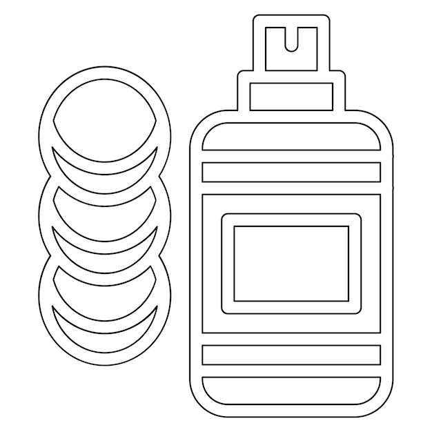 Vecteur l'icône vectorielle du démaquillant de maquillage est une illustration de l'icône des cosmétiques.